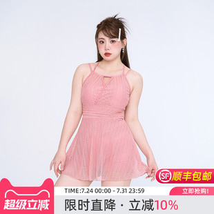 泳衣女士微胖女孩遮肉高级2025新款 agliondy大码 显瘦胖mm大胸度假