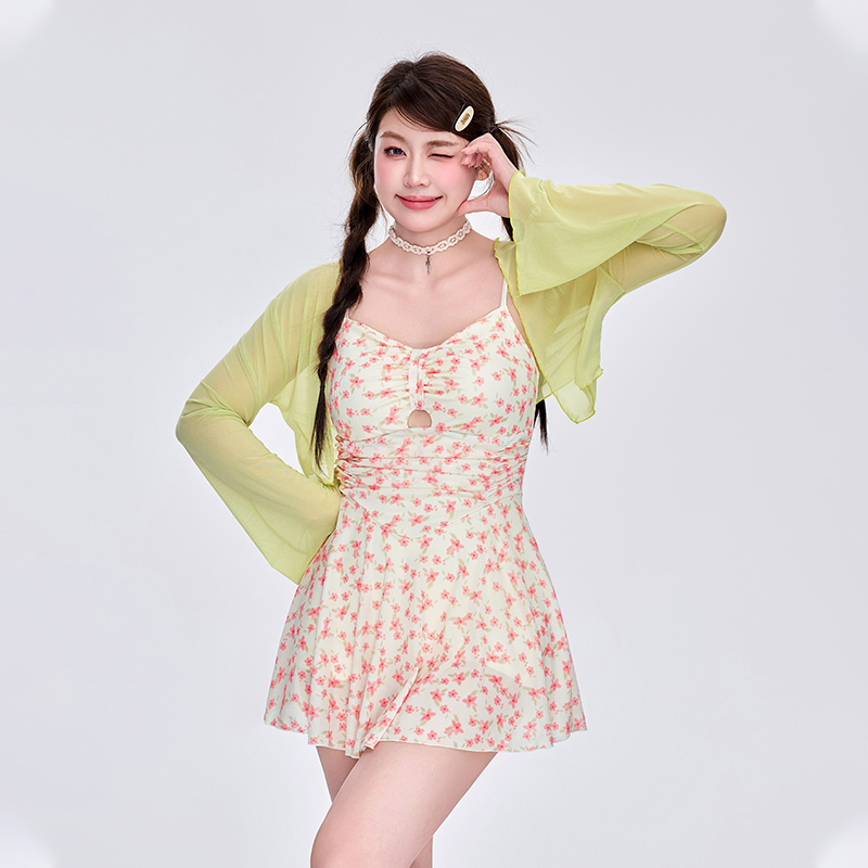 agliondy大码泳衣女泡温泉成人微胖女孩遮肚显瘦2025新款胖mm绝美