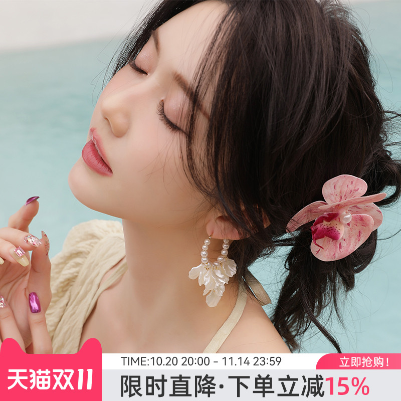 蝴蝶兰氛围感发夹侧边夹