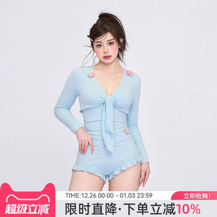 绝美 泡温泉胖mm遮肉显瘦微胖高级感2025新款 agliondy大码 泳衣女款