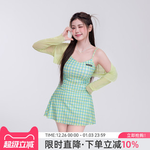 agliondy大码 度假显瘦遮肉 泳衣女胖mm分体泡温泉纯欲绝美2025新款