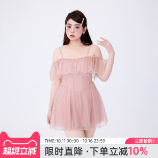 agliondy泳衣女士泡温泉微胖女孩遮肉度假高级感大码 成人绝美 泳装