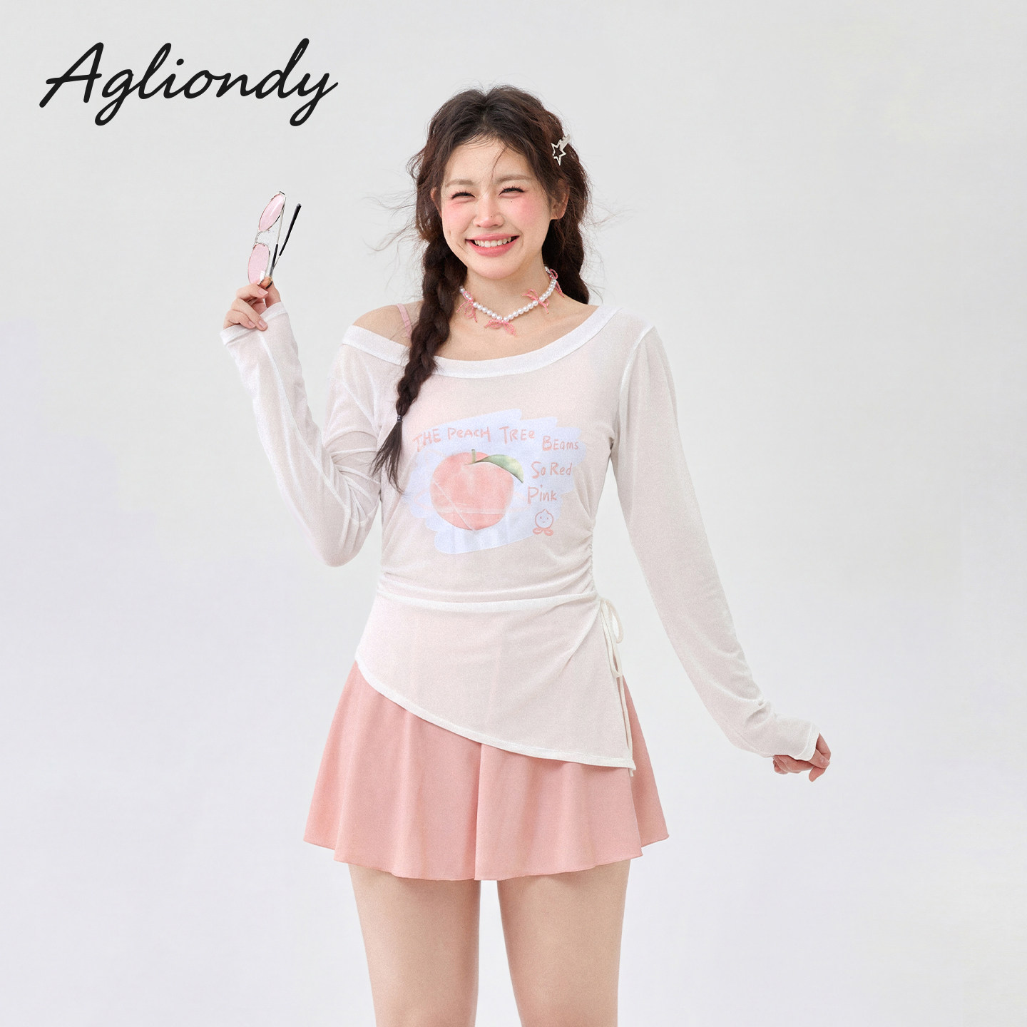 agliondy大码泳衣女胖mm遮肉显瘦2026新款高级感微胖温泉连体泳衣