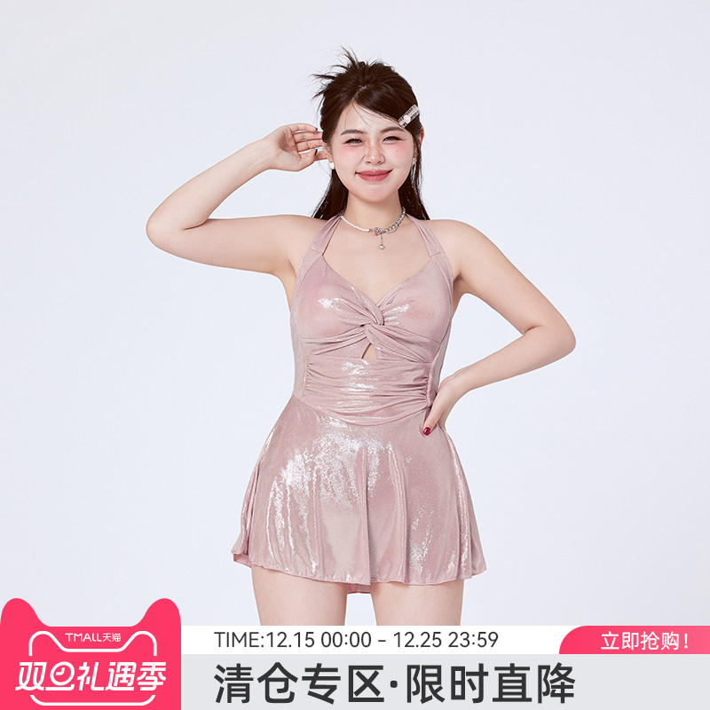 agliondy大码泳衣女泡温泉胖mm遮肉显瘦2025新款高级绝美游泳衣