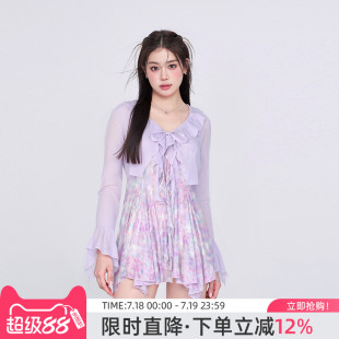 爆款 游泳衣度假 泳衣女胖mm顯瘦遮肉高級感2025新款 agliondy大碼