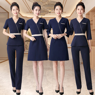 美容师工作服女高端养生足浴工衣裙产后修复足疗店采耳技师服套装