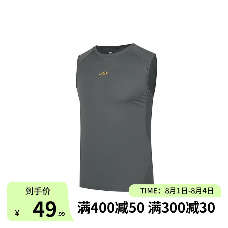 361度运动t恤男2026夏季新款无袖紧身衣舒适上衣