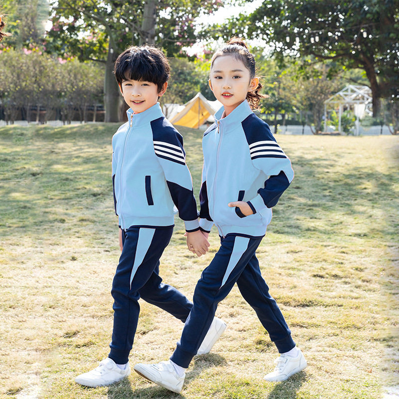 校服小学生春秋款幼儿园园服夏装夏季短袖秋季三件套儿童班服套装