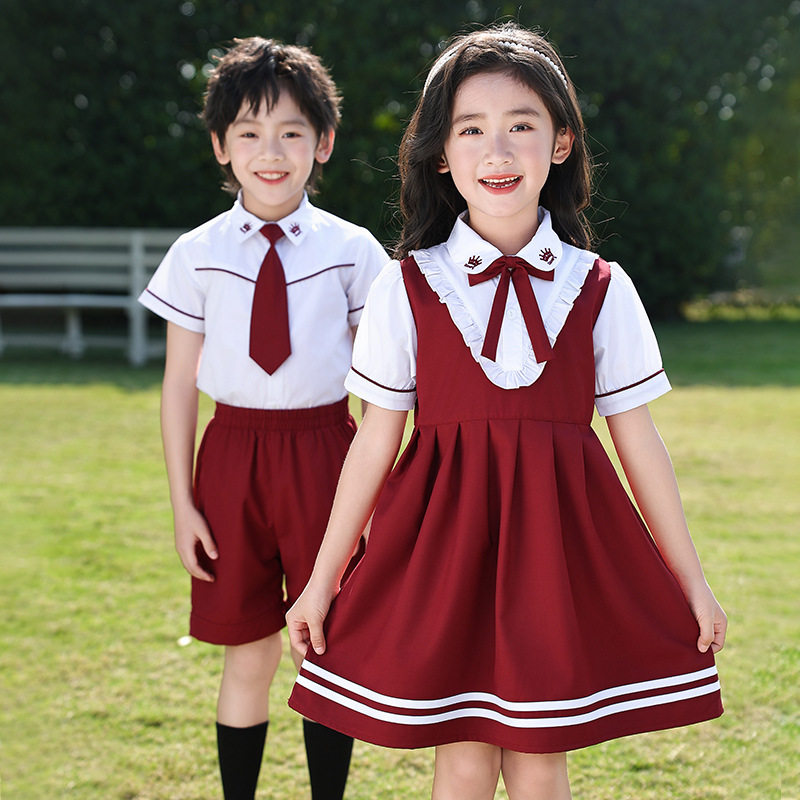 小学生校服夏装幼儿园园服两件套新款男女童班服六一表演套装