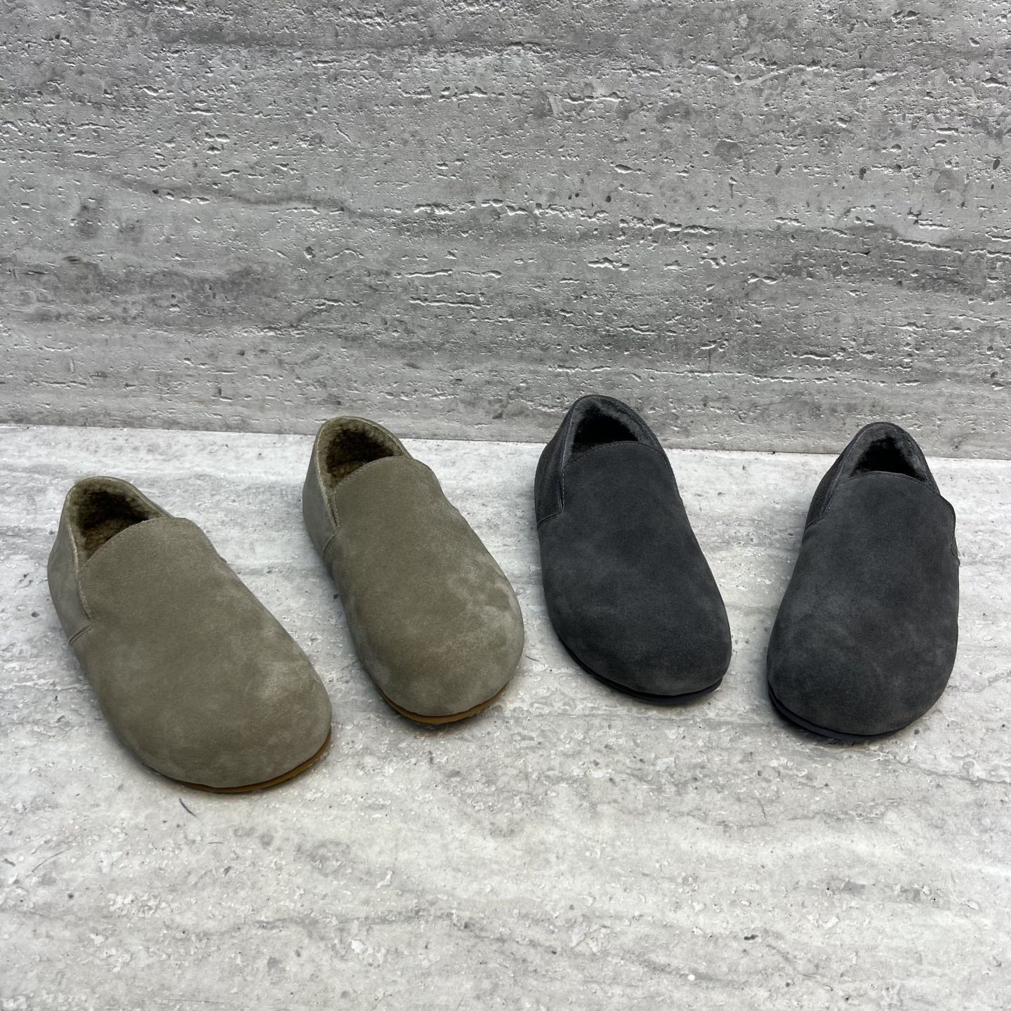 磨砂皮加绒保暖一脚蹬奶奶鞋棉鞋