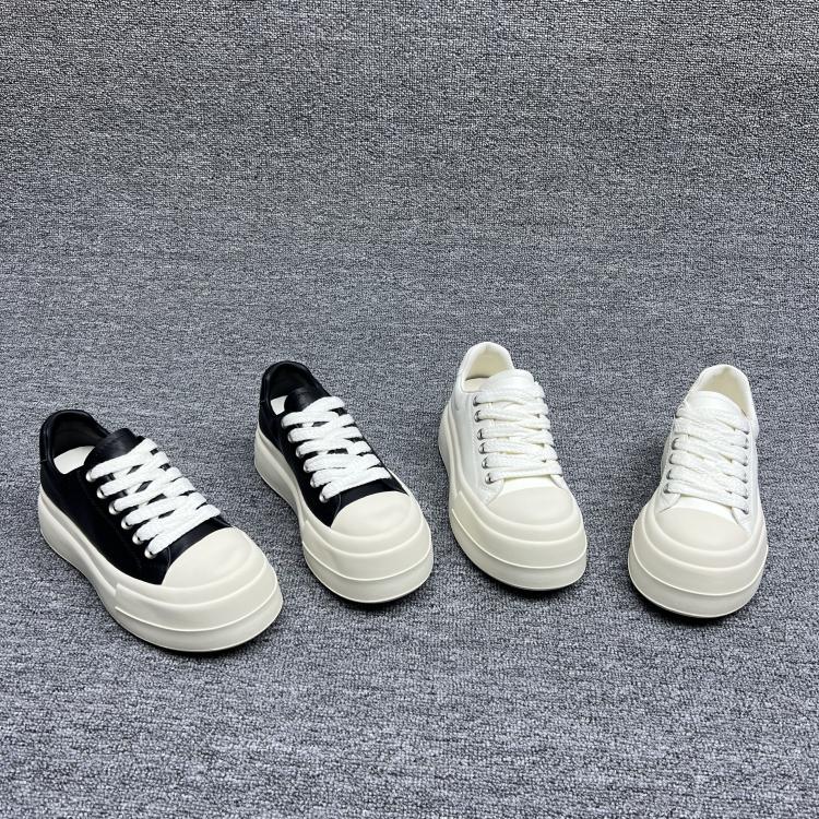 厚底系带圆头百搭板鞋小白鞋