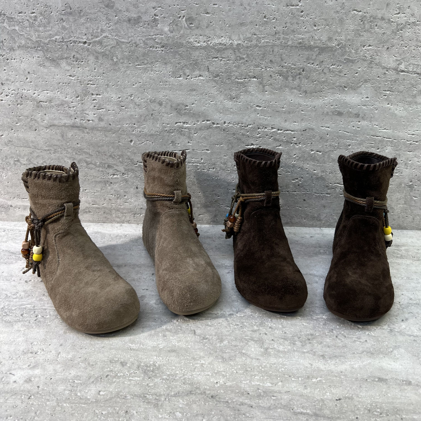 平底串珠套筒英伦风马丁靴短靴女