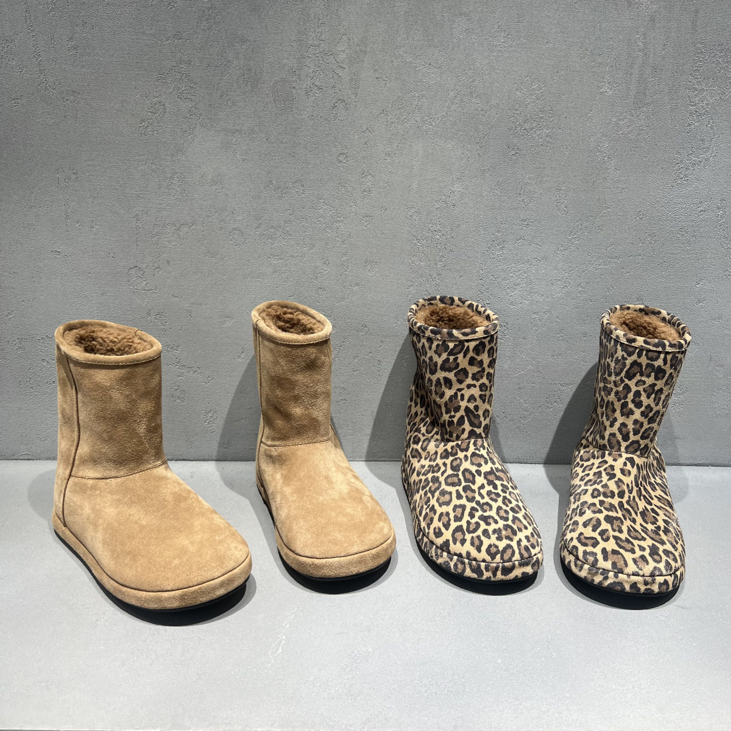 欧货真皮平底套筒羊毛保暖雪地靴