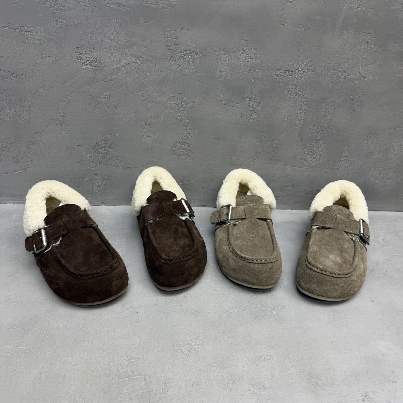 真皮牛反绒加绒增高乐福女鞋