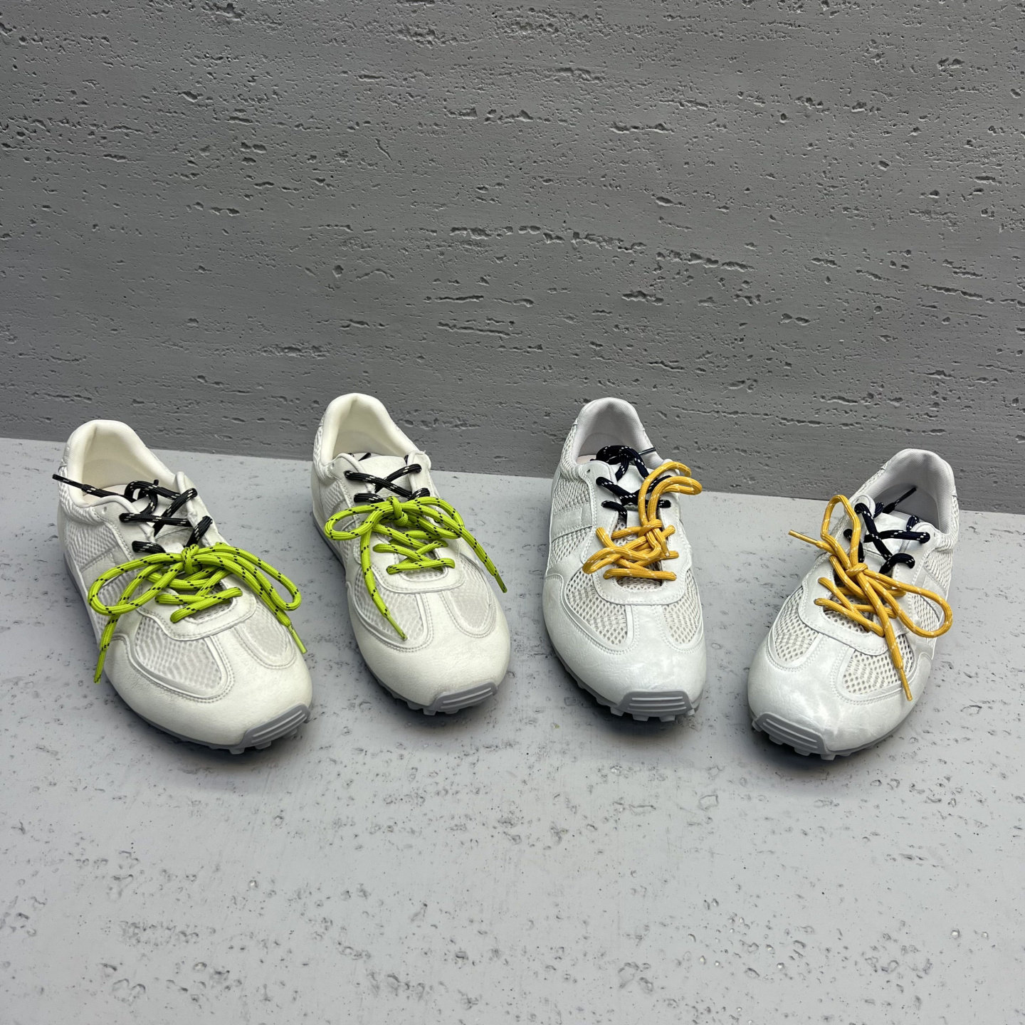 欧洲站欧货真皮女鞋2026春季新款平底系带拼色网面运动球鞋德训鞋