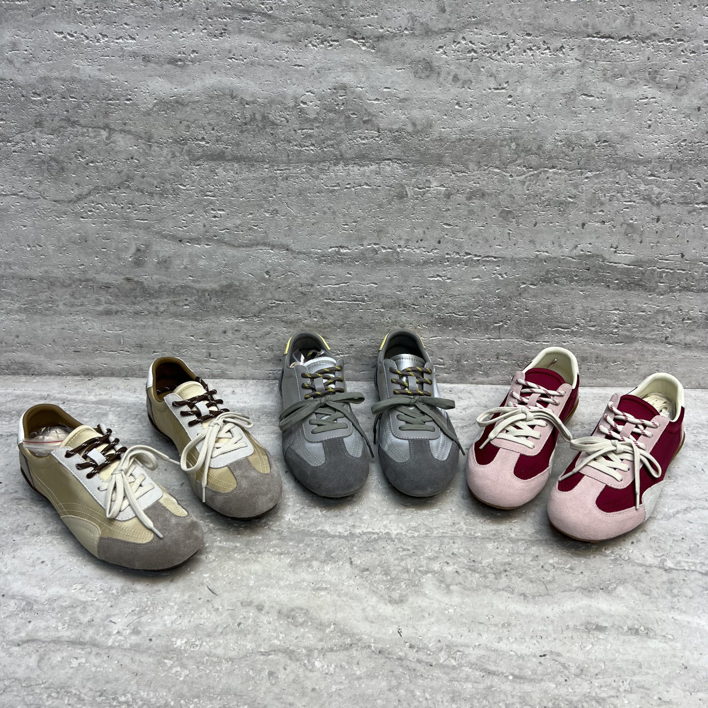 欧洲站女鞋2026春季新款欧货真皮磨砂皮平底系带拼色休闲运动鞋女,女鞋,德训鞋,淘宝优惠券,粉丝福利购,淘宝优惠卷