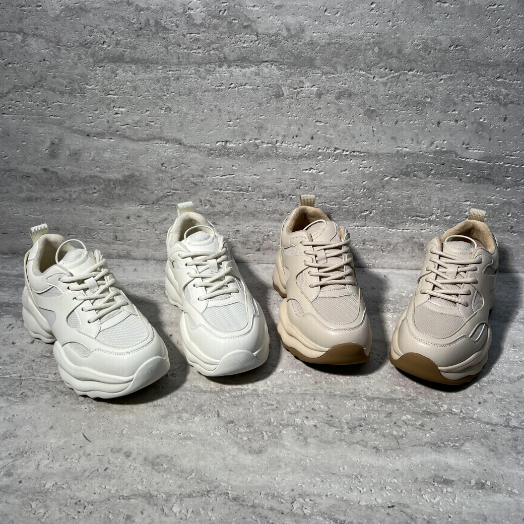 厚底系带轻便增高加绒运动老爹鞋