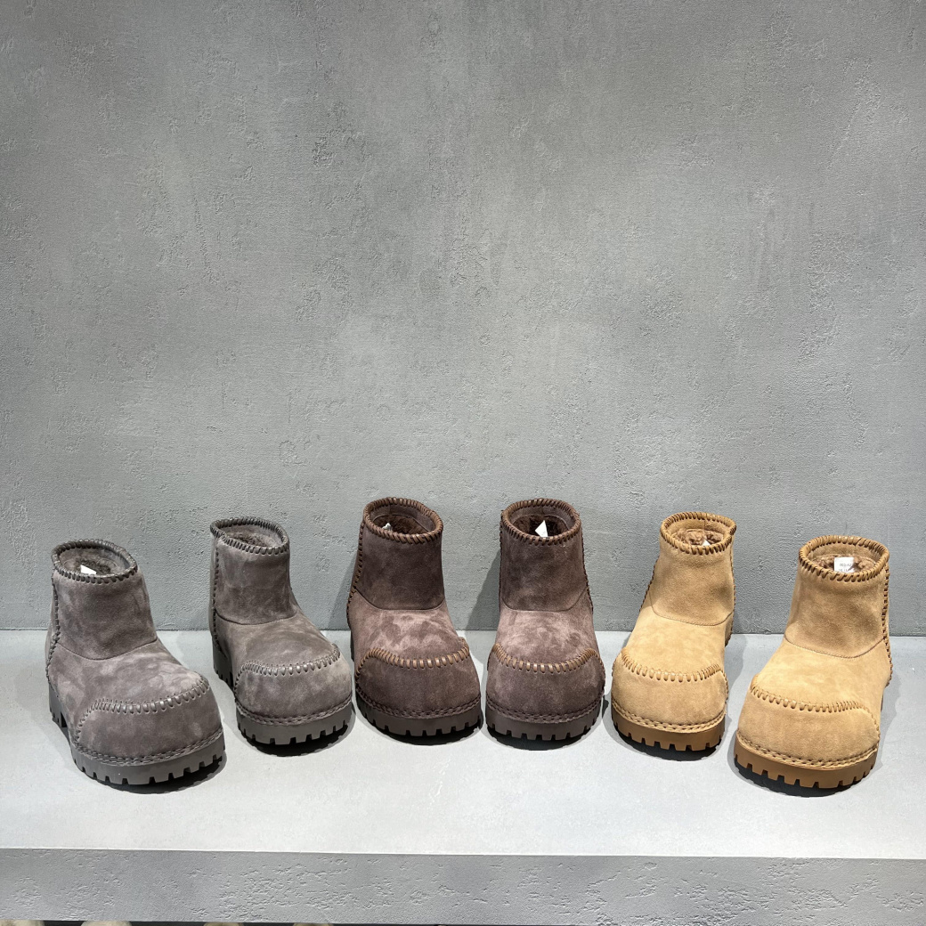 欧货真皮厚底羊毛加绒保暖雪地靴