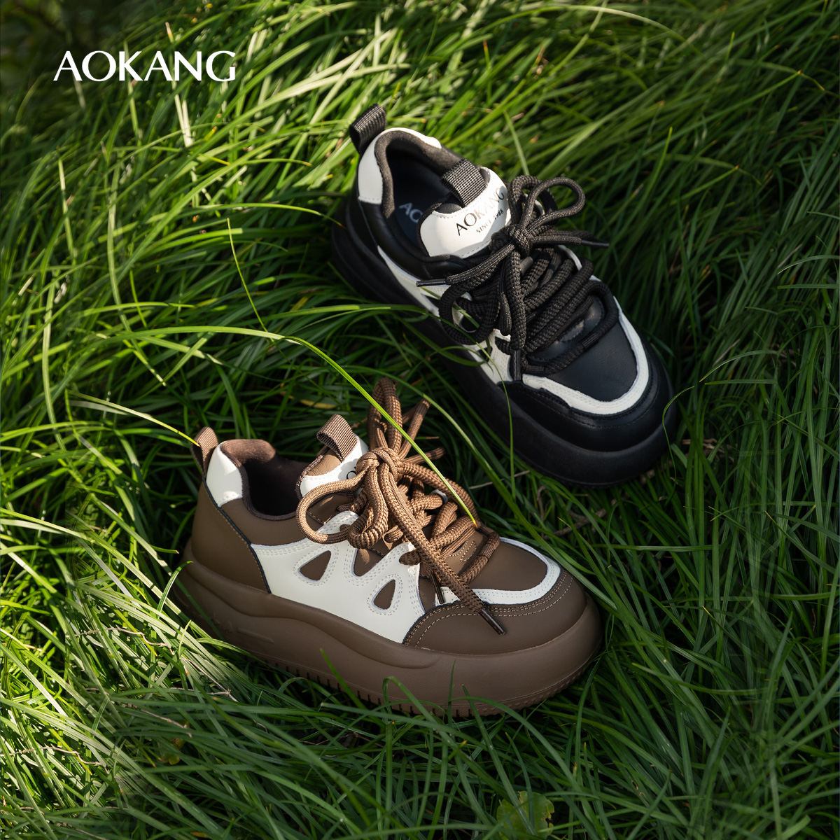 圆头厚底板鞋休闲鞋