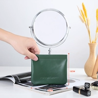 Зеленый, большой, кожаный, воловья кожа, 12x, 5x, 3см, цвет