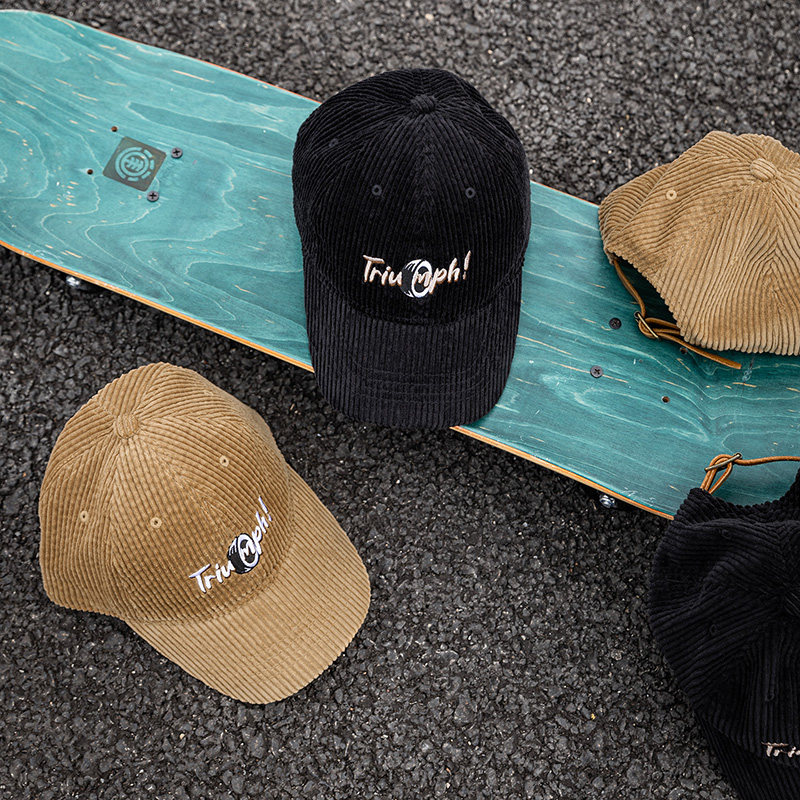 MRA可调节弯檐灯芯绒棒球帽