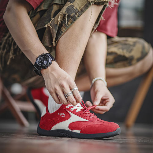 MRA锦鲤红赛车鞋平底训练鞋