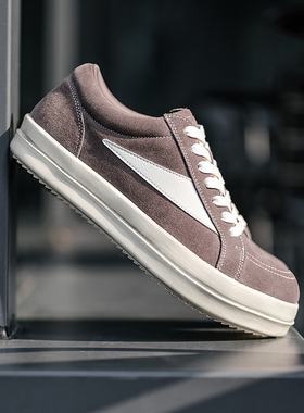 MRA反绒棕版厚底板鞋男鞋2025新款RO风复古运动休闲鞋百搭潮鞋子