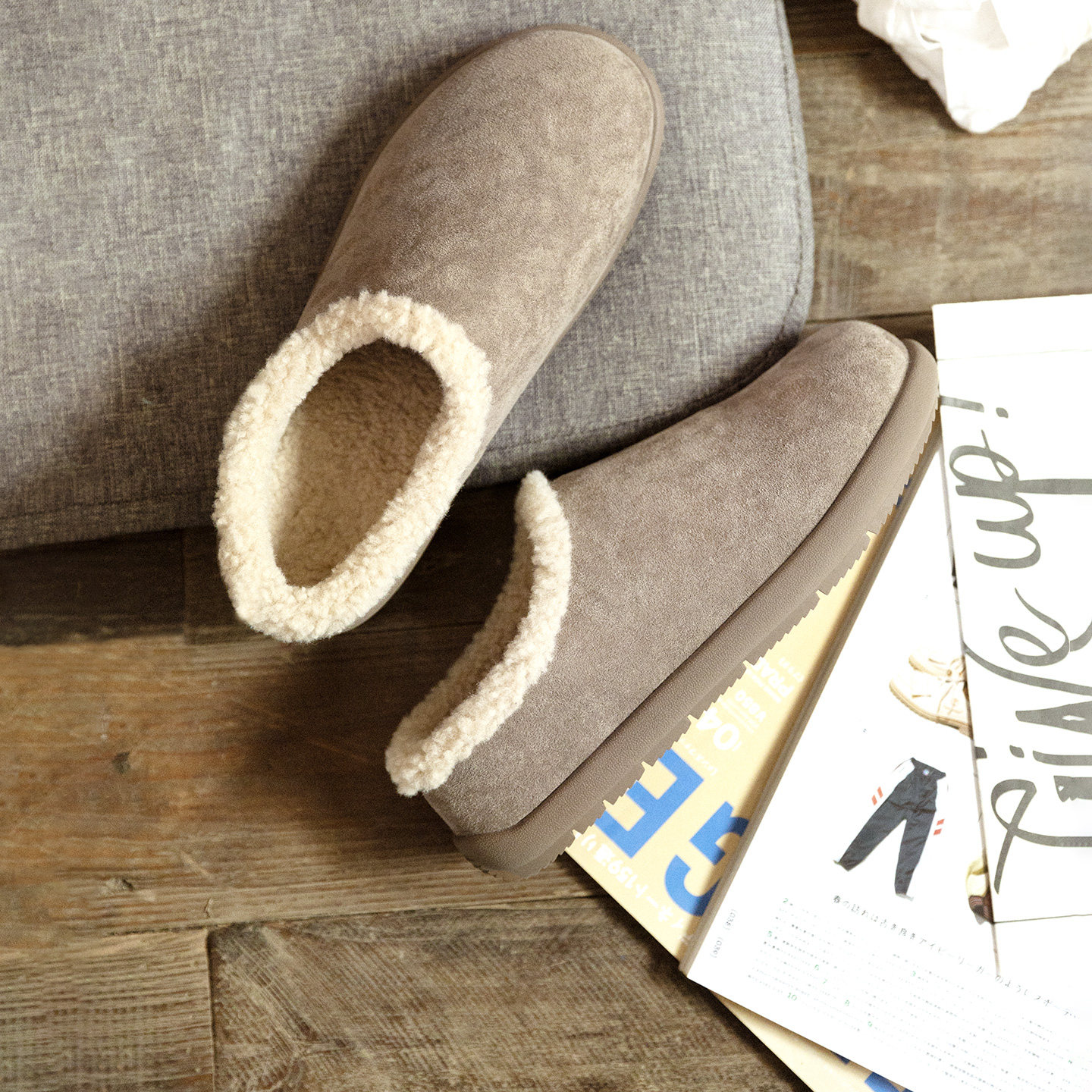 MRA毛毛拖鞋男外穿厚底包跟居家棉拖包头加绒防滑保暖勃肯棉鞋冬,流行男鞋,包头拖,淘宝优惠券,粉丝福利购,淘宝优惠卷