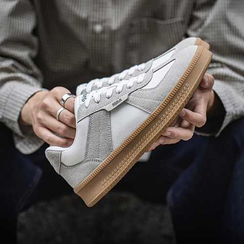 MRA改良德训鞋男鞋秋季透气网面鞋厚底运动休闲板鞋百搭复古潮鞋