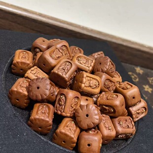 迈索尔老山檀四不扎基拉姆通孔配件 DIY文玩佛珠手串项链 TY2570