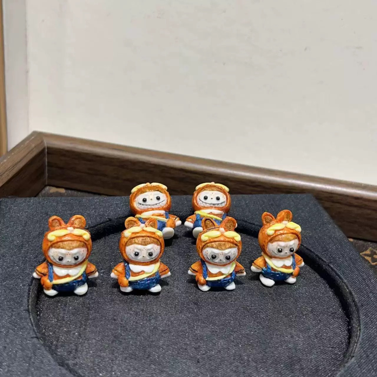 精工鹿角根付拉布布上下通孔配件 DIY文玩佛珠手串项链