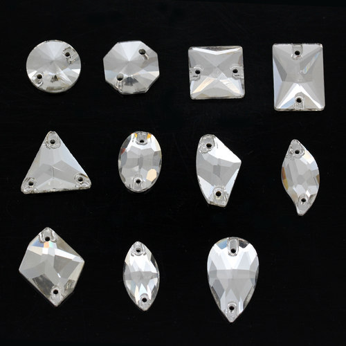 a级玻璃平底婚纱手缝钻