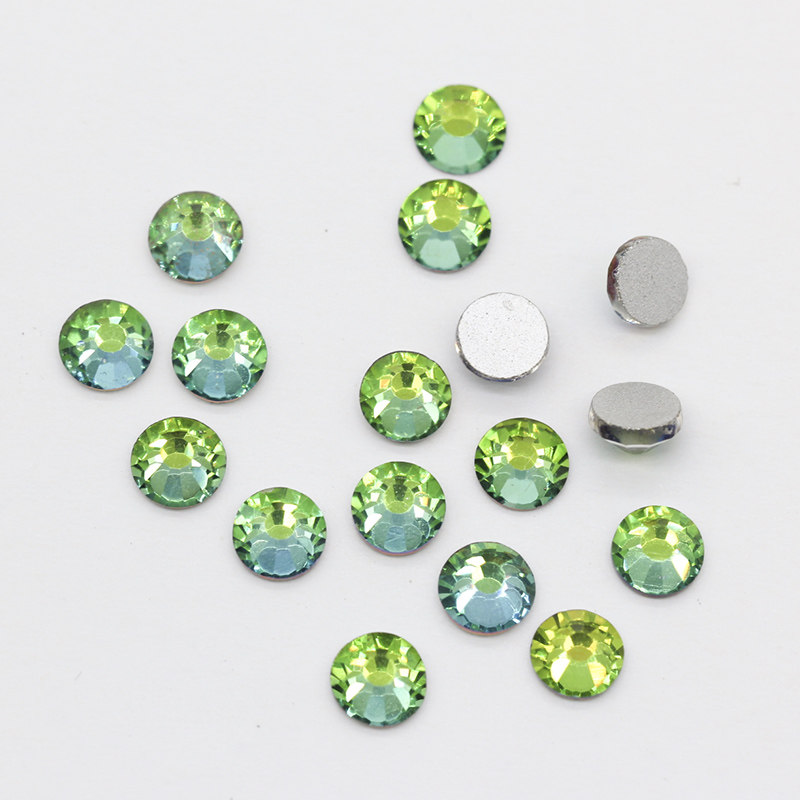 幻彩绿火焰平底美甲钻 手机贴钻彩钻大小饰品装饰闪光贴玻璃水晶