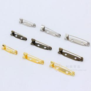 DIY饰品配件20 2孔胸针托领带针胸针别针保险针 30MM可粘贴式