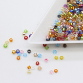 进品彩色米珠玻璃管珠饰品串珠隔珠包包手链古风头饰米珠20g