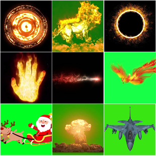 全套绿屏抠像影视后期合成短视频设计素材蓝屏绿幕音效 差价链接