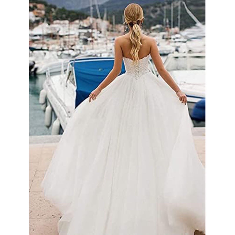 Ruby Cheap Ball-Gown Wedding Dress 2024 Strapless Sweetheart Ruby Cheap Ball-Gown Wedding Dress 2024 Strapless Sweetheart