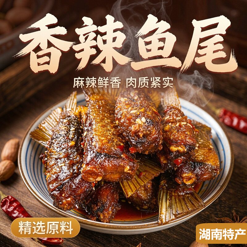 湖南特产香辣即食鱼尾巴鱼排零食