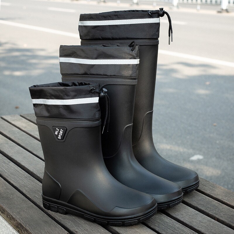 雨鞋外卖骑手专用水鞋硅胶男防水防滑防臭轻便雨靴成人加厚胶鞋套图片