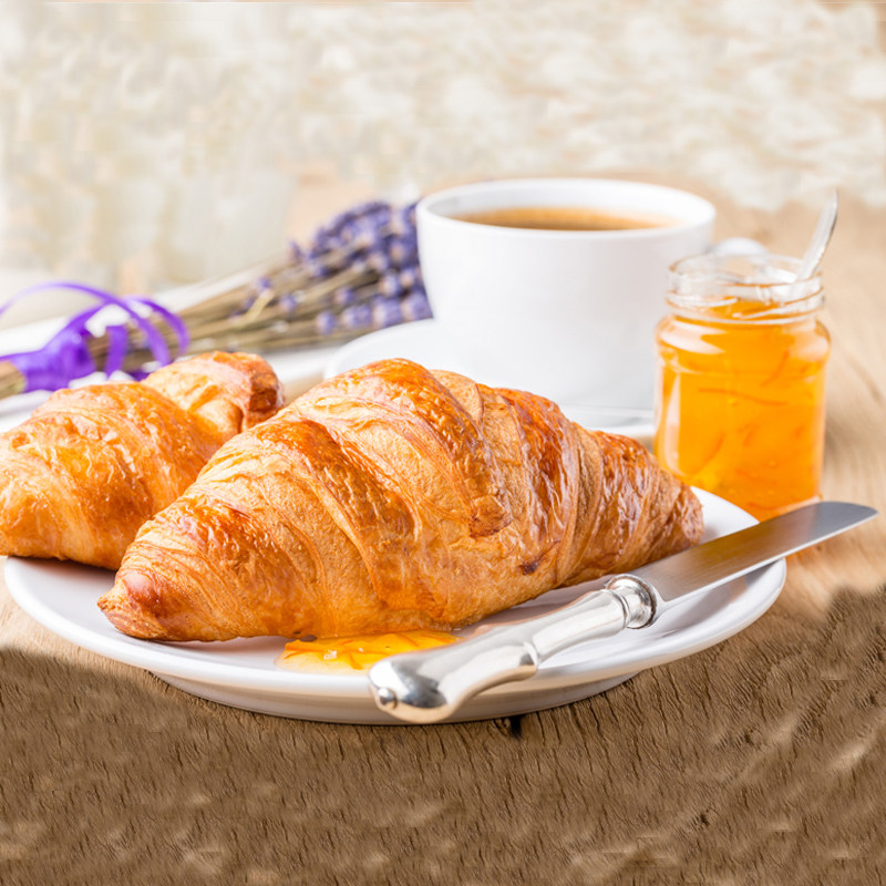 高贝黄油牛角包可颂半成品加热即食早餐面包咖啡羊角包下午茶点心