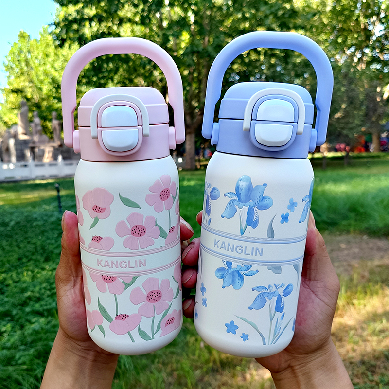 康林儿童双饮吸管保温杯