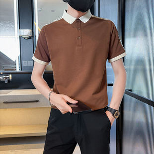 小码s小号男装撞色短袖Polo衫上衣矮小个子S号xs码韩版商务保罗衫