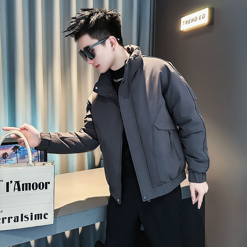 矮个子160冬装立领保暖棉袄男青年休闲加厚棉衣XS小码棉服外套155