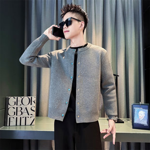 秋季男装毛衣短款小码男装矮小个子XS 155修身针织开衫长袖小外套