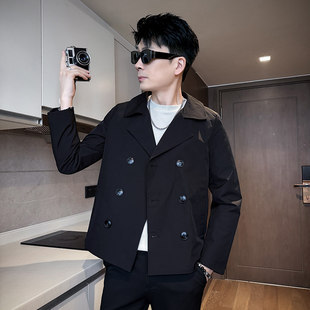 青年夹克衫矮小个子155小码男XS百搭休闲短款S春季纯色西装领外套