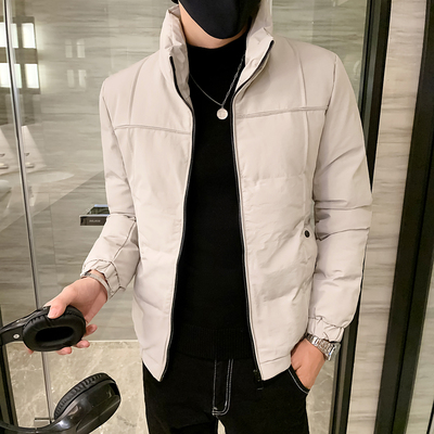 青年矮个子羽绒棉服短款修身保暖