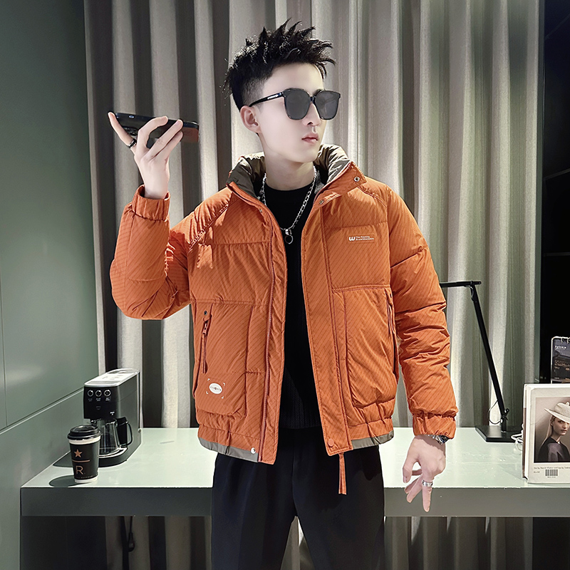 小码男士潮牌休闲棉服冬季加厚棉衣矮小个子男装XS码痞帅立领棉袄