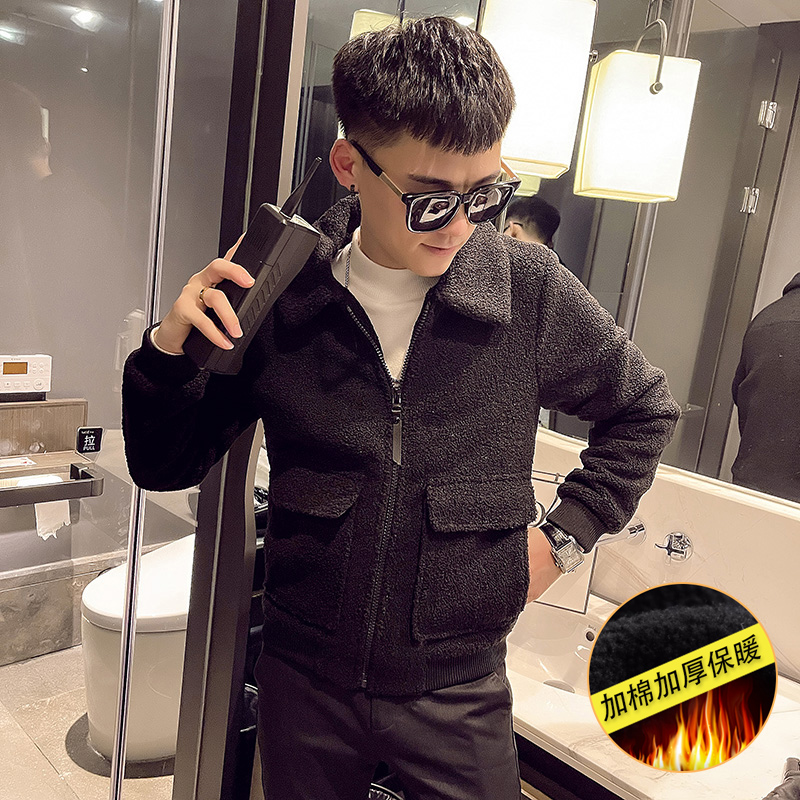 羊羔毛保暖棉服棉衣外套