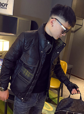 矮个子穿搭冬季立领羽绒服男青年潮流XS小码修身加厚工装短款外套