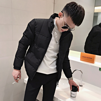 矮个子羽绒棉服短款修身立领